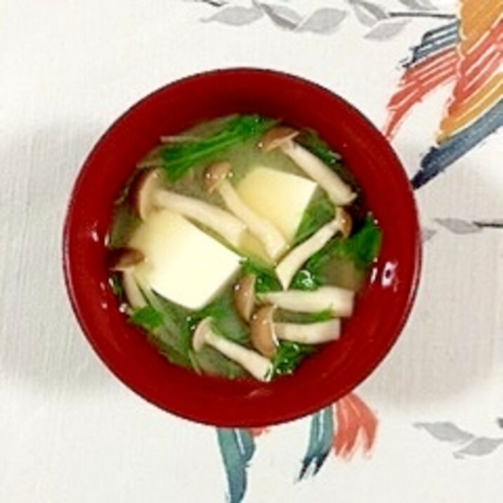 水菜としめじのお味噌汁 レシピ 作り方 By 2727椿 楽天レシピ 水菜としめじのお味噌汁 レシピ 作り方 By 2727椿 楽天レシピ